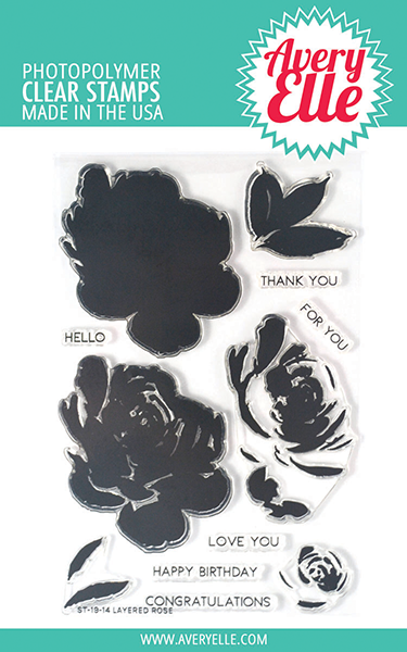 Layered Rose Clear Stamps