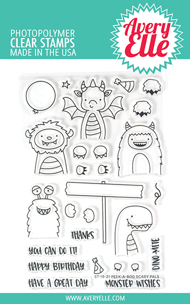 Peek-a-boo Scary Pals Clear Stamps