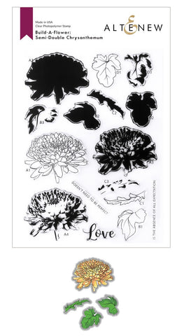 Build-A-Flower: Semi-Double Chrysanthemum Layering Stamp & Die Set