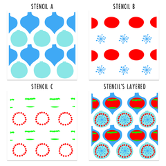 Layering Stencil - Ornaments*