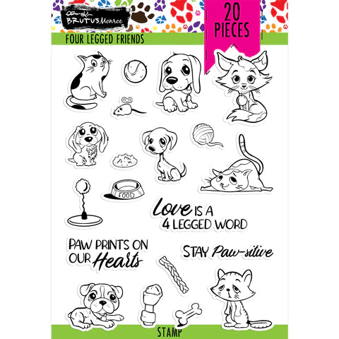 Four Legged Friends 6"x8" Stamp Set