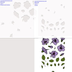 Layering Stencil - Hibiscus Floral Stencils*