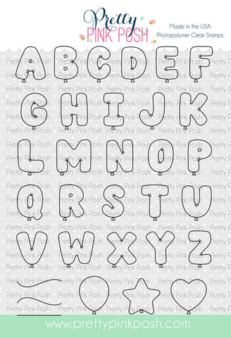 Balloon Alphabet Stamp Set
