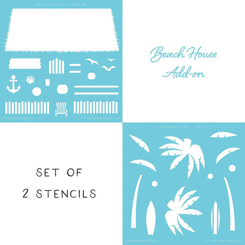 Beach House Stencils Set of 2
