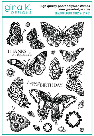 Beautiful Butterflies 2 Stamp Set