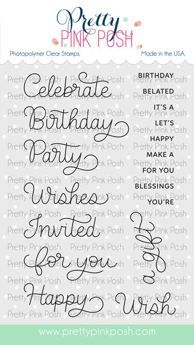 Birthday Scripts Stamp Set