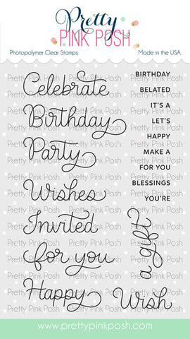 Birthday Scripts Stamp Set