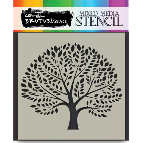 Mixed Media Stencil - Blooming Tree