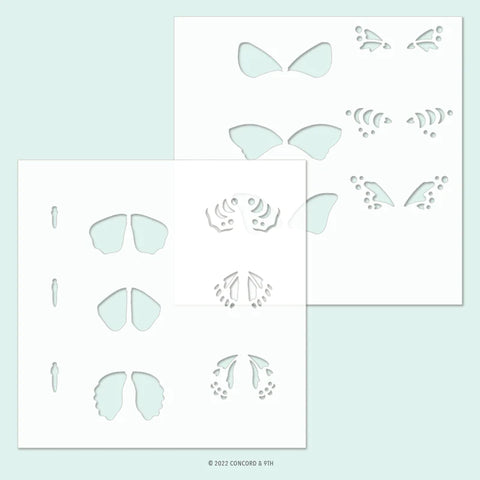 Boho Butterfly Stencil Pack