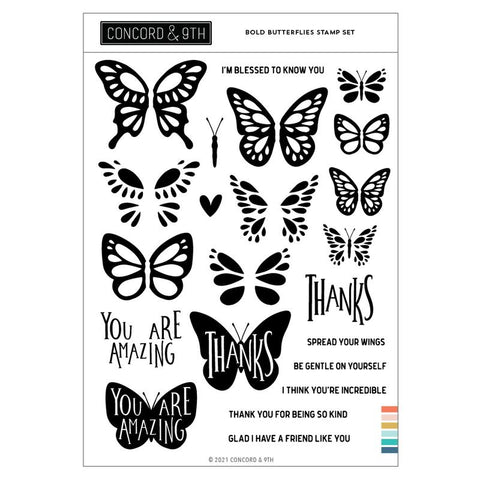 Bold Butterflies 6X8 Stamp Set