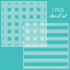 Buffalo Plaid Builder Stencils Set of 2
