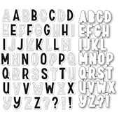 Marzipan Alphabet Outline and Background clear stamp set