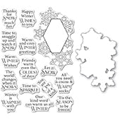 Wintertime Sentiments Clear Stamp and Die Set