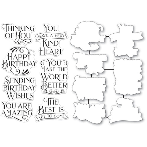 Say It Big clear stamp and die set