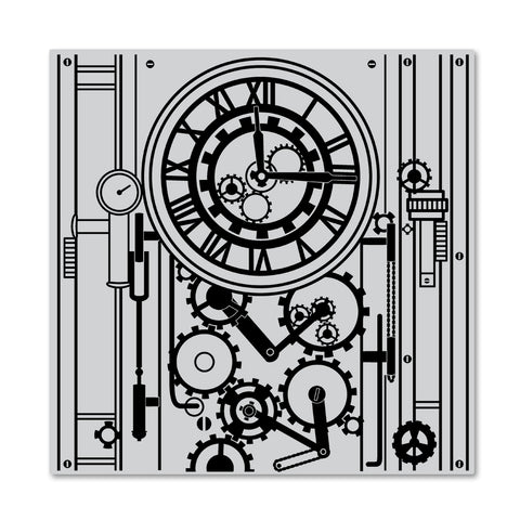 Gear Clock Bold Prints