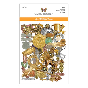 Diverses découpes en métal de la collection de découvertes du marché aux puces par Cathe Holden