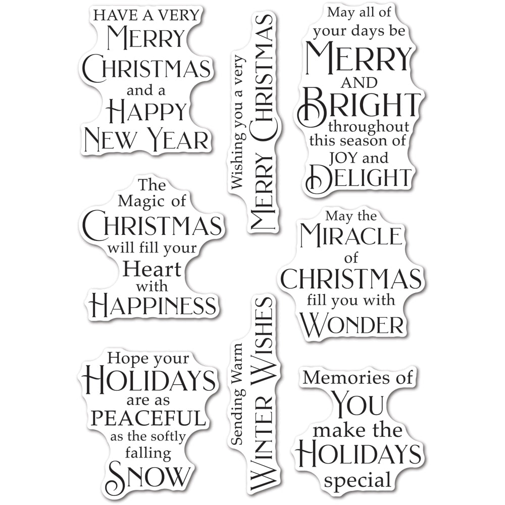 Peaceful Christmas Greetings Clear Stamp Set