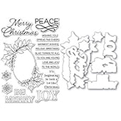 Festive Christmas Greetings Clear Stamp Set and Die Set
