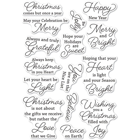 Sweet Christmas clear stamp set