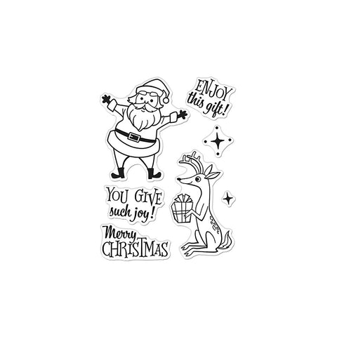 Hero Greetings: Merry Christmas Santa & Reindeer 3x4