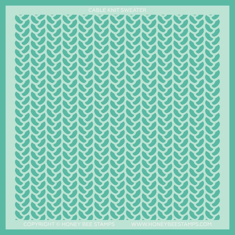 Cable Knit Sweater | Background Stencil
