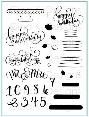 Cake Toppers Stamp Set  Stamp Set