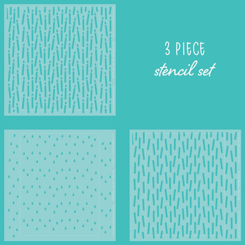 Birthday Candle Background Stencil Set of 3 - RETIRING