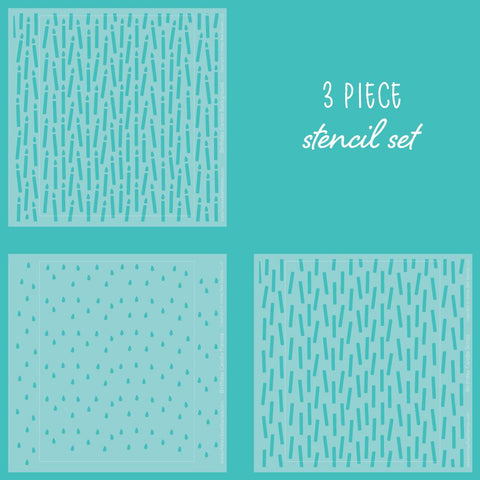 Birthday Candle Background Stencil Set of 3