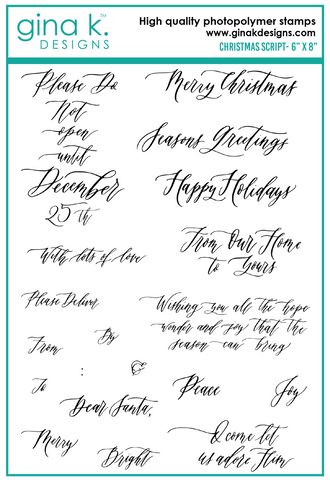 Christmas Script Stamp Set Stamp Set