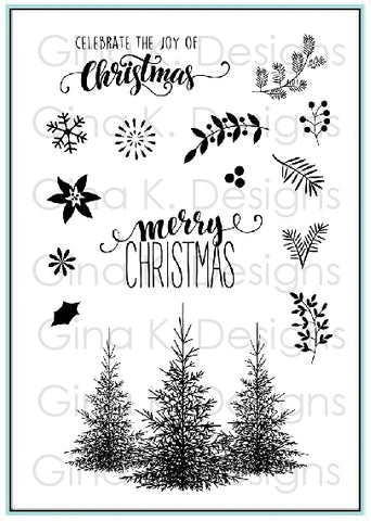 Christmas Greenery  - Mini Stamp Set