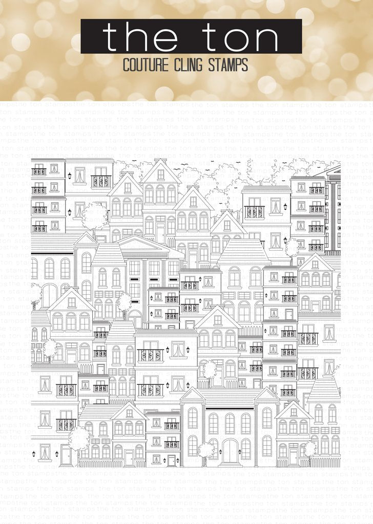 City Buildings Cling Background