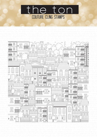 City Buildings Cling Background