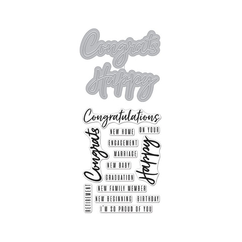 Congrats Happy Stamp & Cut