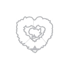 Floral Heart Wreath Frame Cuts
