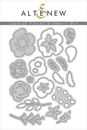 Ensemble de matrices d'éléments floraux en couches