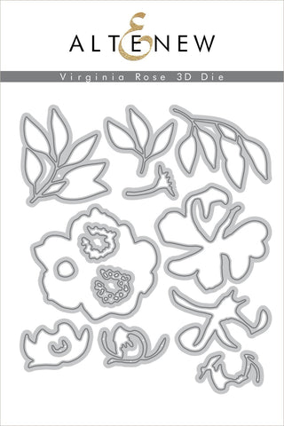 Ensemble de matrices 3D Virginia Rose