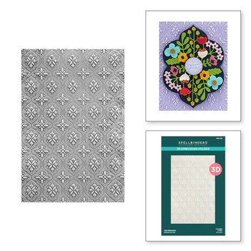 Tile Reflection 3D Embossing Folder from the Floral Reflection Collection