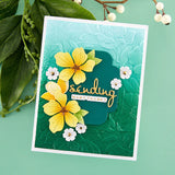 Making Me Smile Sentiments Glimmer Hot Foil Plate & Die Set from the Four Petal Collection