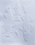 Dossier de gaufrage 3D de poissons d’eau douce et matrices assorties