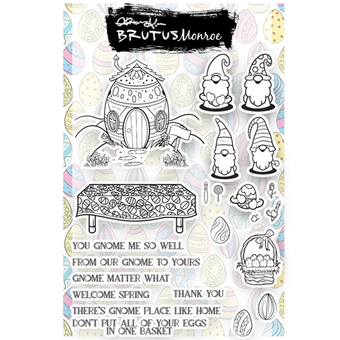 Eggcellent Gnomes 6x8 Stamp