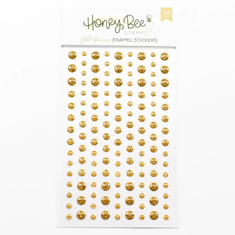 Gold Glimmer Enamel Dots