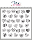 Layered Valentine Hearts Stencil (4Lyr)