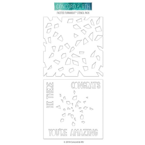 Faceted Turnabout Stencil Pack-(RETIRING)