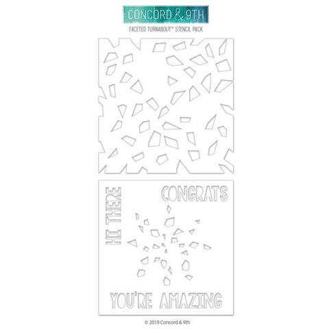Faceted Turnabout Stencil Pack