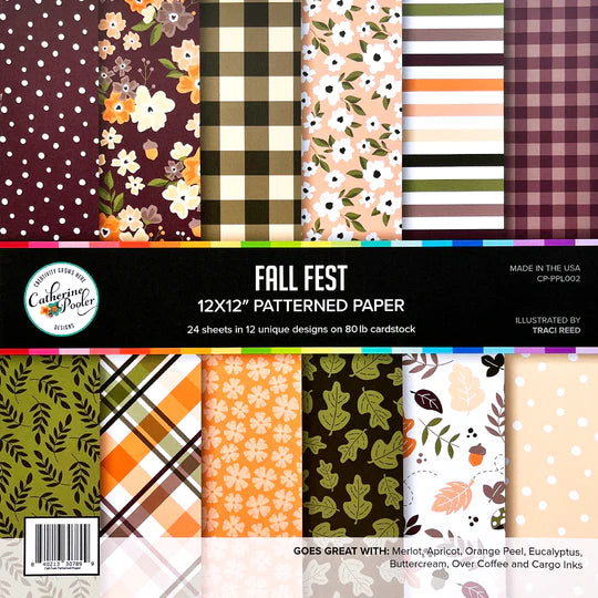 Fall Fest Patterned Paper (12x12) – Bumbleberry Papercrafts Ltd