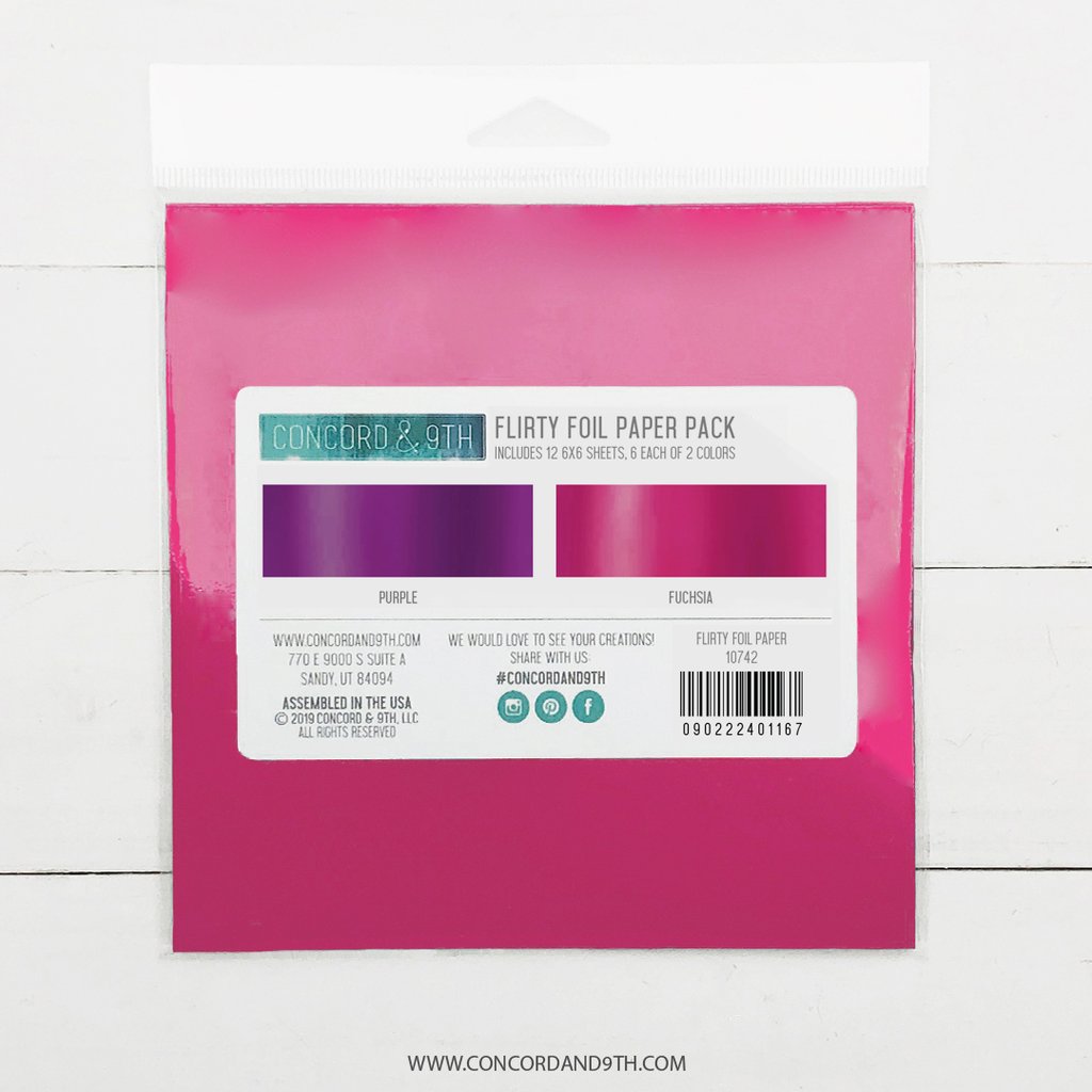 Pack de papier d'aluminium Flirty : Fuchsia et violet