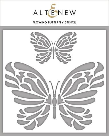 Flowing Butterfly Stencil