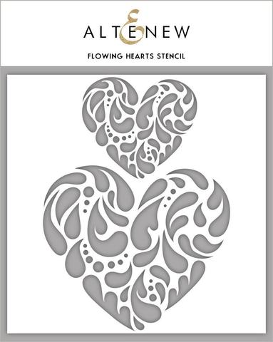 Flowing Hearts Stencil