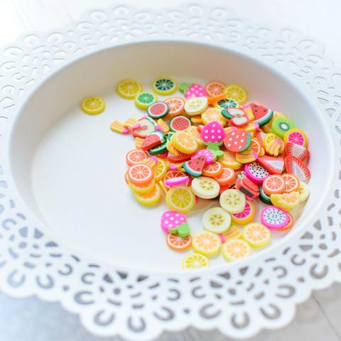 Confettis d'argile aux fruits frais