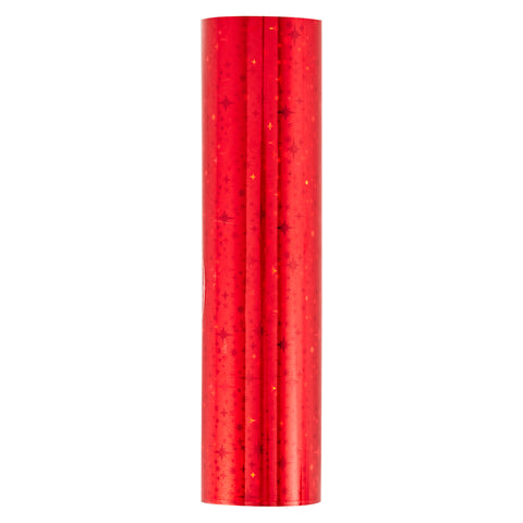 Glimmer Hot Foil Roll - Crimson Stars